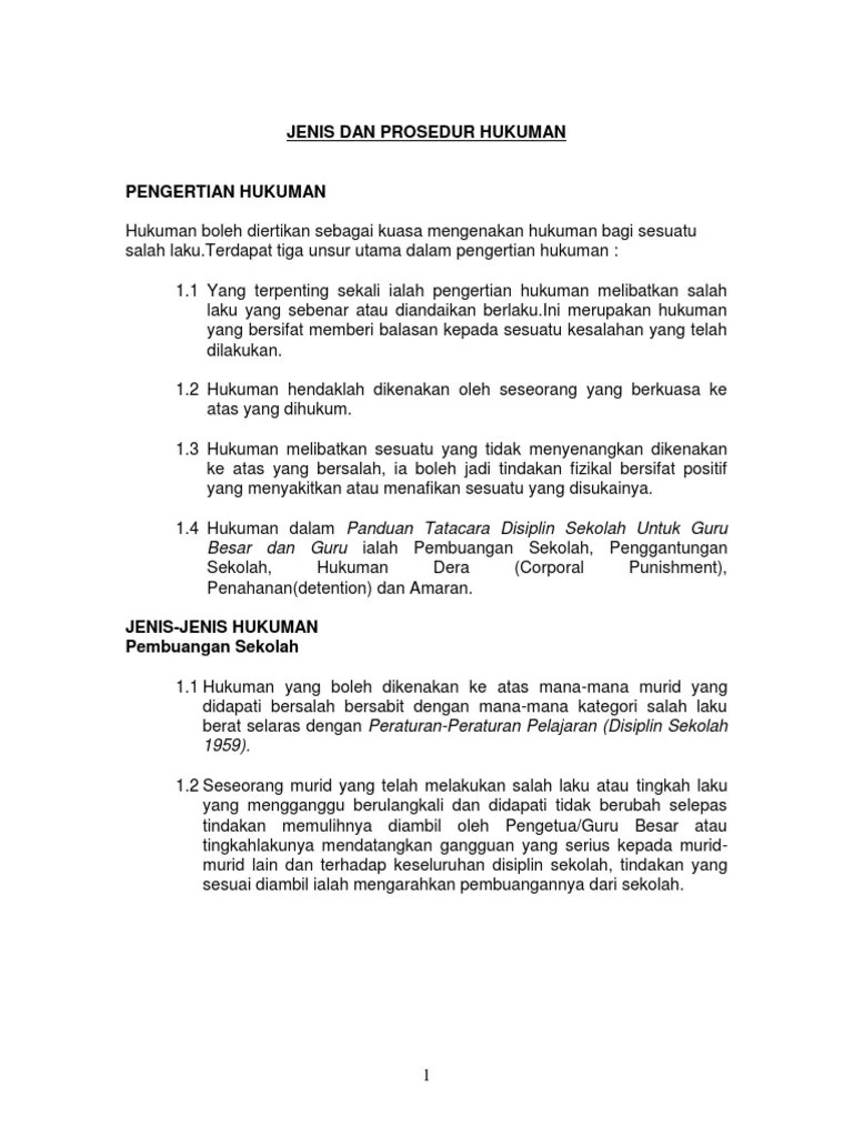 Jul 21, 2020 · dan keselamatan pekerja, dan seumpamanya; Disiplin Jenis Dan Prosedur Hukuman Pdf