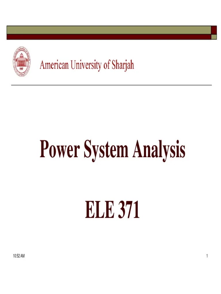 ELE 371 Course Introduction | PDF | Electric Power Transmission | Electric Power Distribution