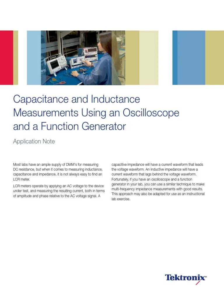 Capacitance Inductance Measurements Using An Oscilloscope