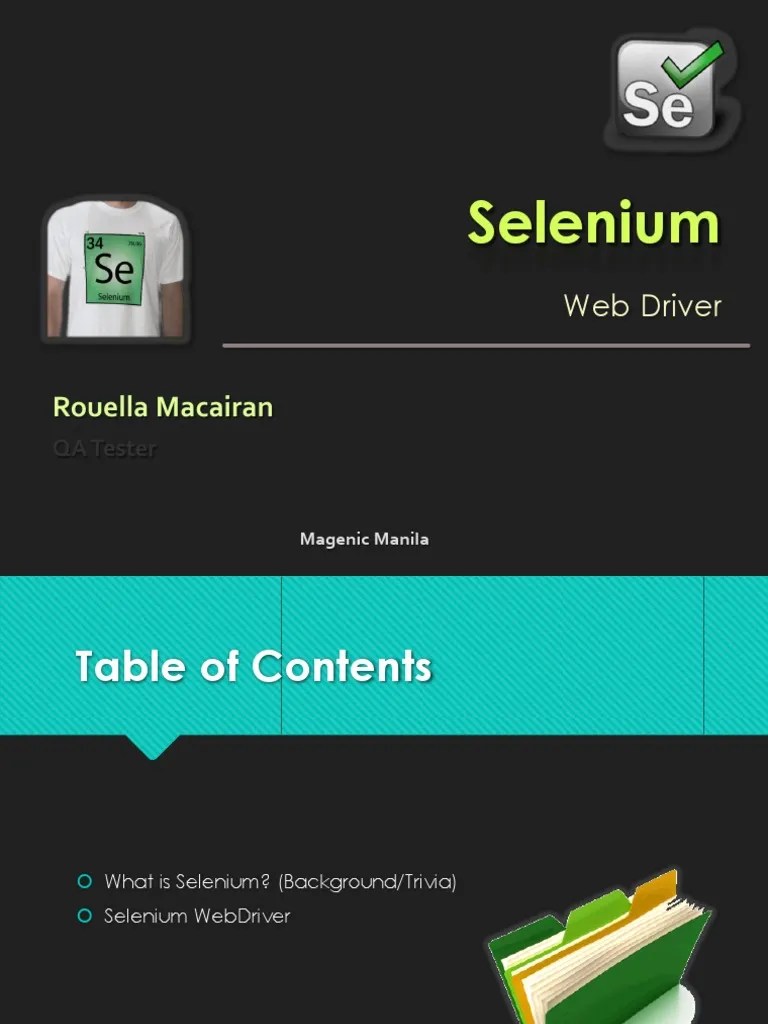 Selenium Webdriver (Selenium 2.0) | PDF | Selenium (Software) | Software Engineering