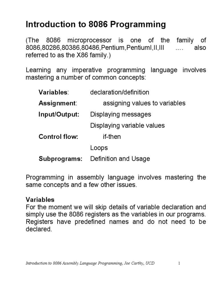 Assembly Language Programming 8086 Exercise Solution Pdf Assembly - Premium Minimal Art Gallery - 8K
