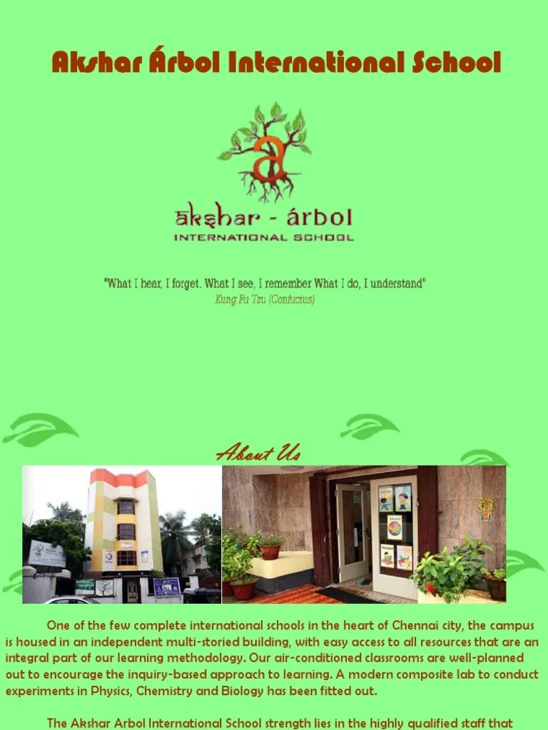 Akshar-Arbol IB School | PDF | Pedagogy | Cognition