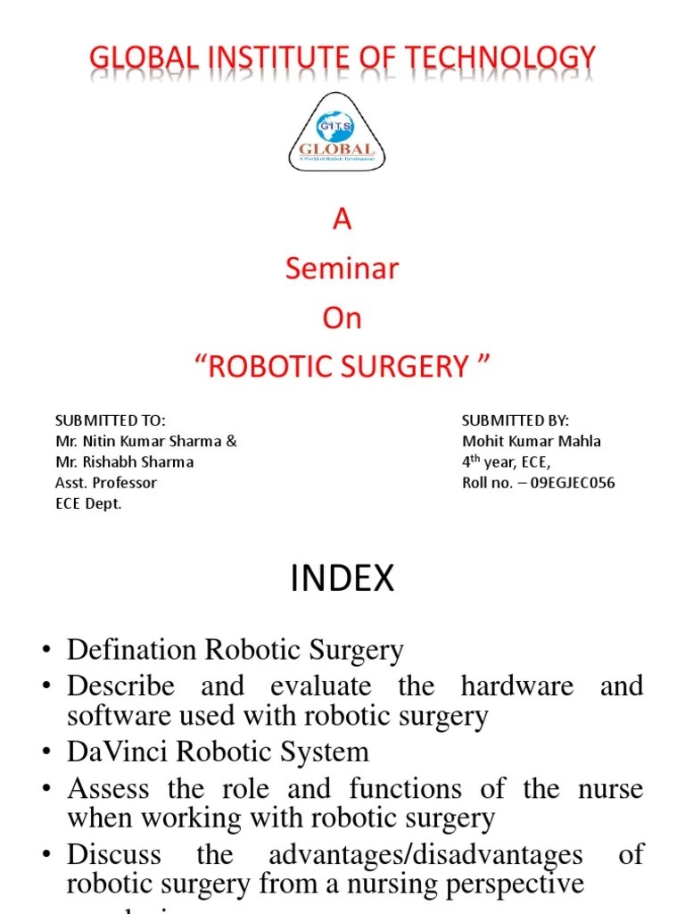 Robotic Surgery | PDF | Surgery | Medicine