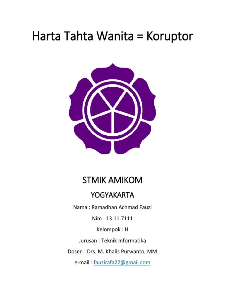 Contoh Makalah Tentang Harta Tahta Wanita Koruptor