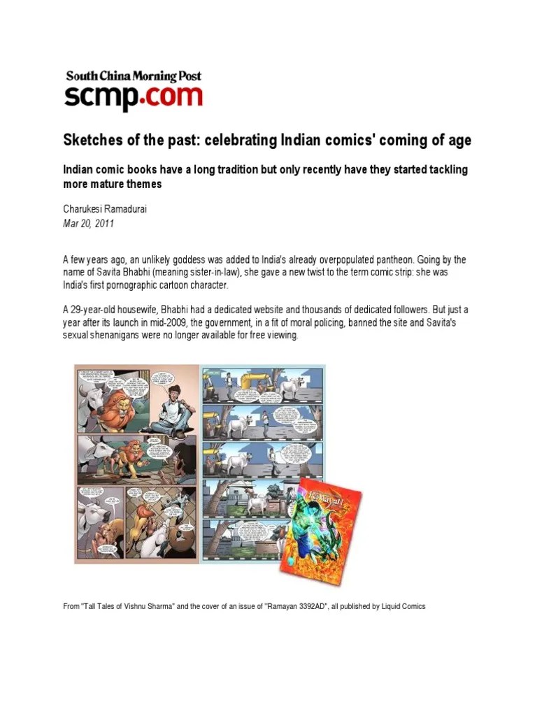 Sketches Of The Past: Celebrating Indian Comics' Coming Of Age | PDF ...