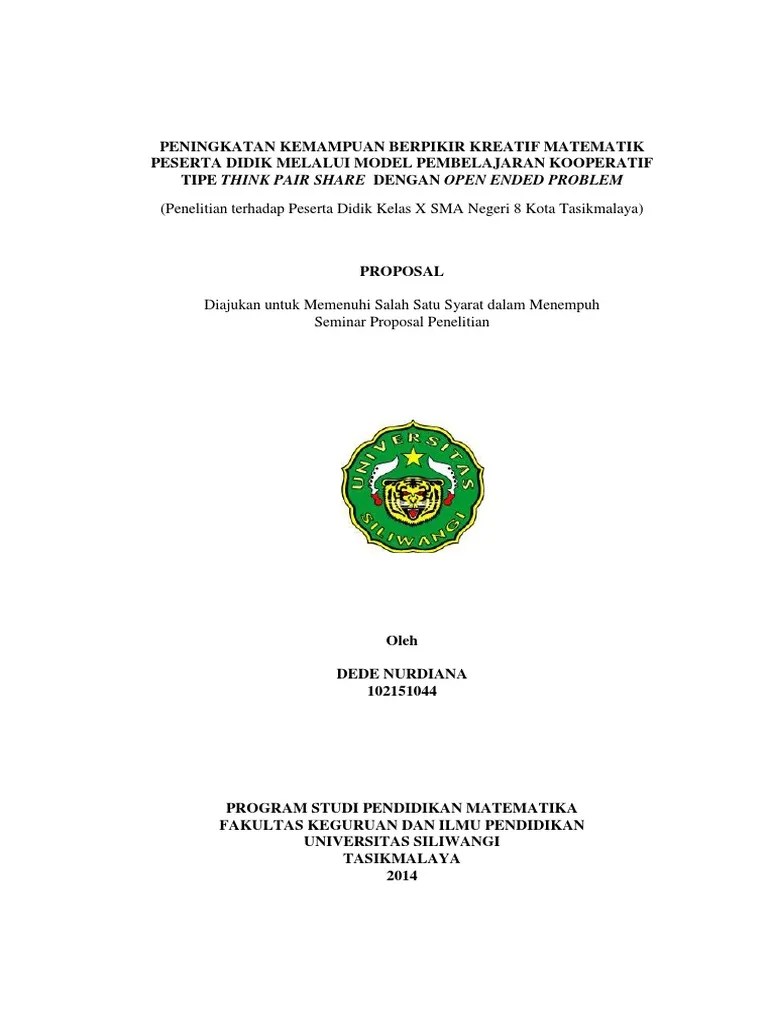 Sekolah menengah atas (sma) merupakan sekolah berbasis umum yang berdiri di bawah naungan diknas. Cover Proposal Penelitian Sma Masnurul