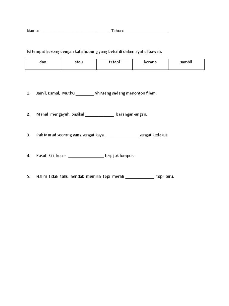 Tahun 2 latihan tatabahasa bahasa melayu. Latihan Bahasa Melayu Tahun 2 Kssr Pdf