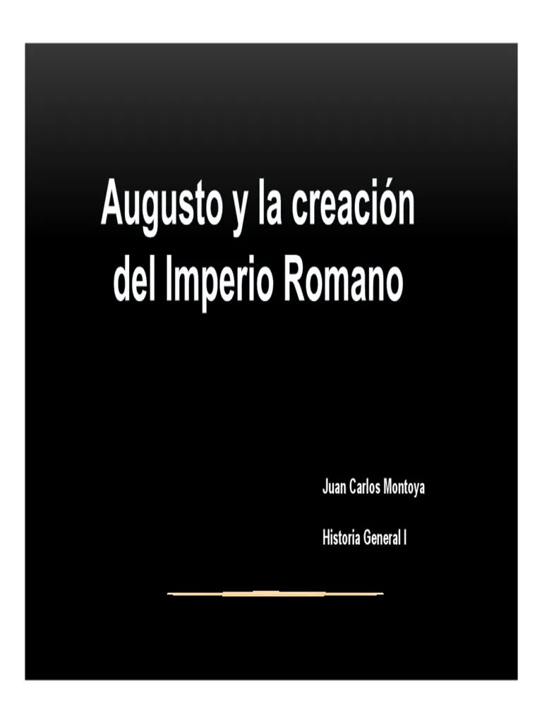 Unidad 8 Octavio Y El Imperio Romano - Juan Carlos Montoya | PDF | Augusto | Julio César