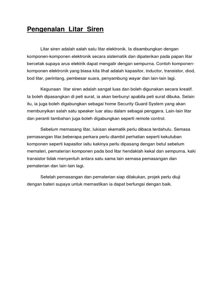Sep 23, 2014 · peti surat elektronik. Pengenalan Litar Siren Pdf