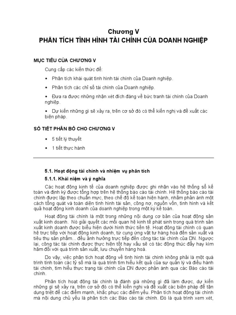 Phan Tich Tinh Hinh Tai Chinh Doanh Nghiep | PDF