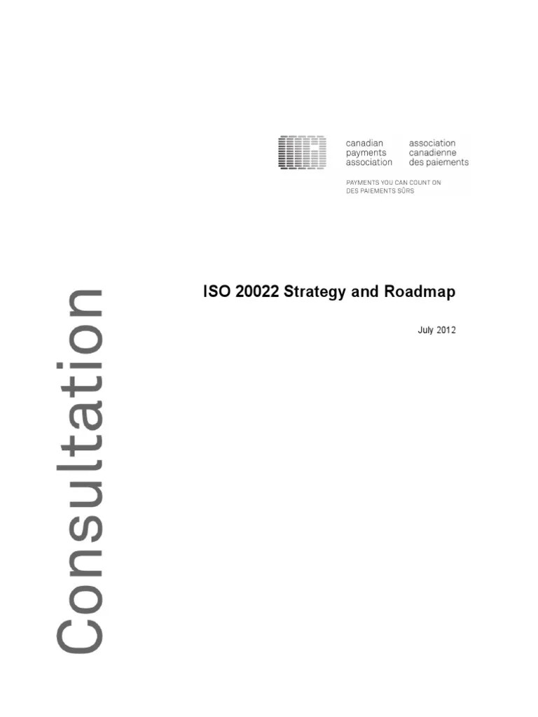 ISO 20022 Strategy And Roadmap: July 2012 | PDF | Interoperability | Strategic Management