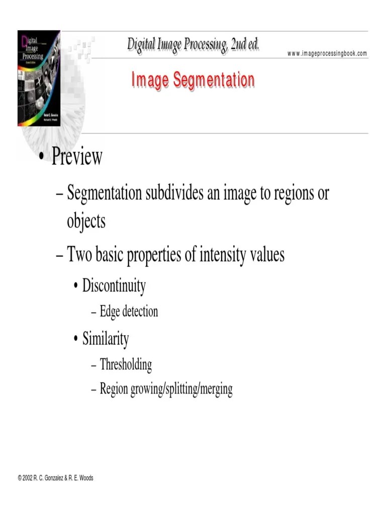 Image Segmentation | PDF | Image Segmentation | Multidimensional Signal ...