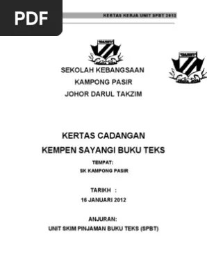 Buku program / gimik pertandingan melukis poster tahap 2 siaraya/ . Kertas Kerja Sayangi Buku Teks Pdf