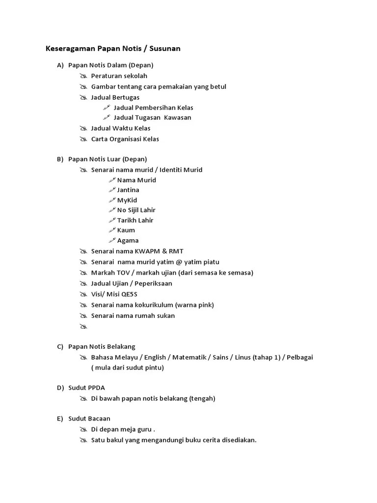 Kalau takde dalam senarai, so, perkataan tu sama la yer…. Keseragaman Papan Notis Pdf