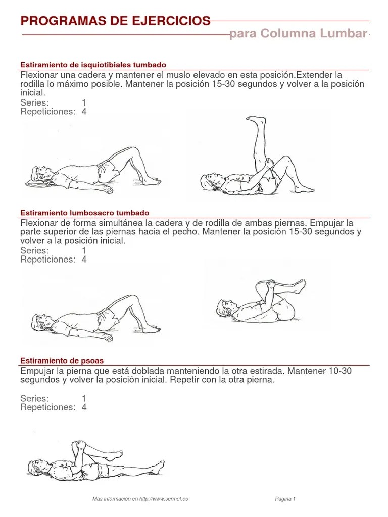 Ejercicios Espalda | PDF