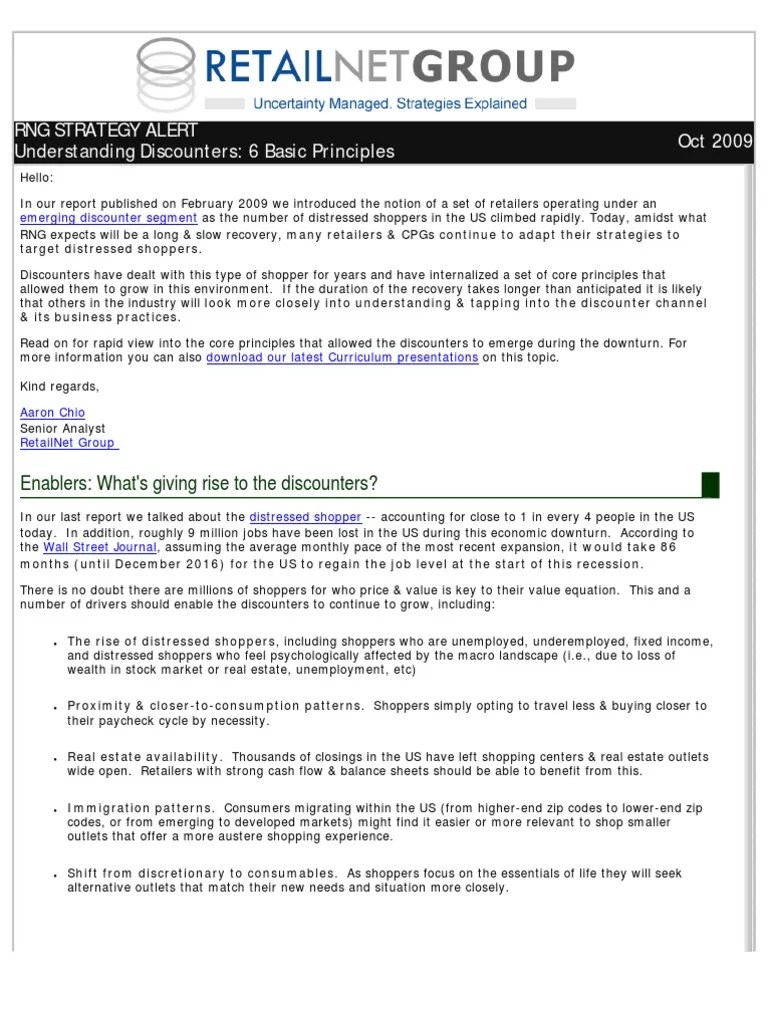 Hard Discounters & Soft Discounters Overview | PDF | Retail | Pricing