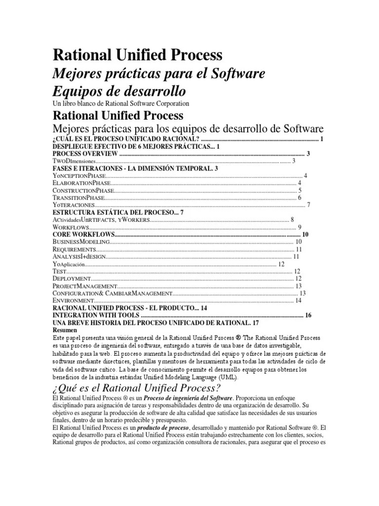 Rational Unified Process | PDF | Software | Caso De Uso