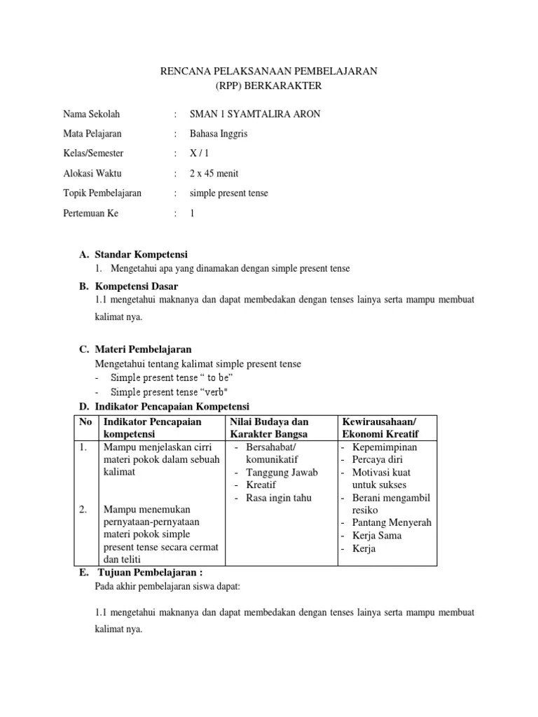 Siapa nih yang sudah jago materi bahasa inggris tentang tenses simple present? Simple Present Pdf