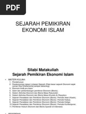 Peran ulama dan tokoh keagamaan dalam . Pemikiran Ekonomi Islam Islamic Economics Thought Pdf