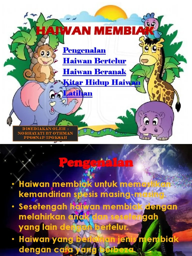 Kelas sains cikgu ayu tahun 2 haiwan bertelur & beranak banyak dan sedikit. Haiwan Membiak Pdf