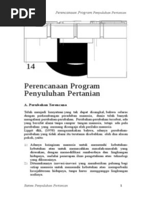 Perencanaan Program Penyuluhan Pertanian | PDF