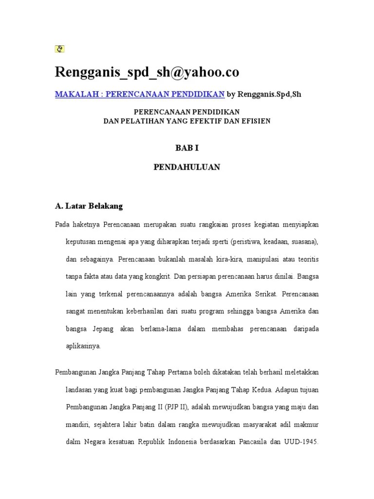 Perencanaan Pendidikan | PDF