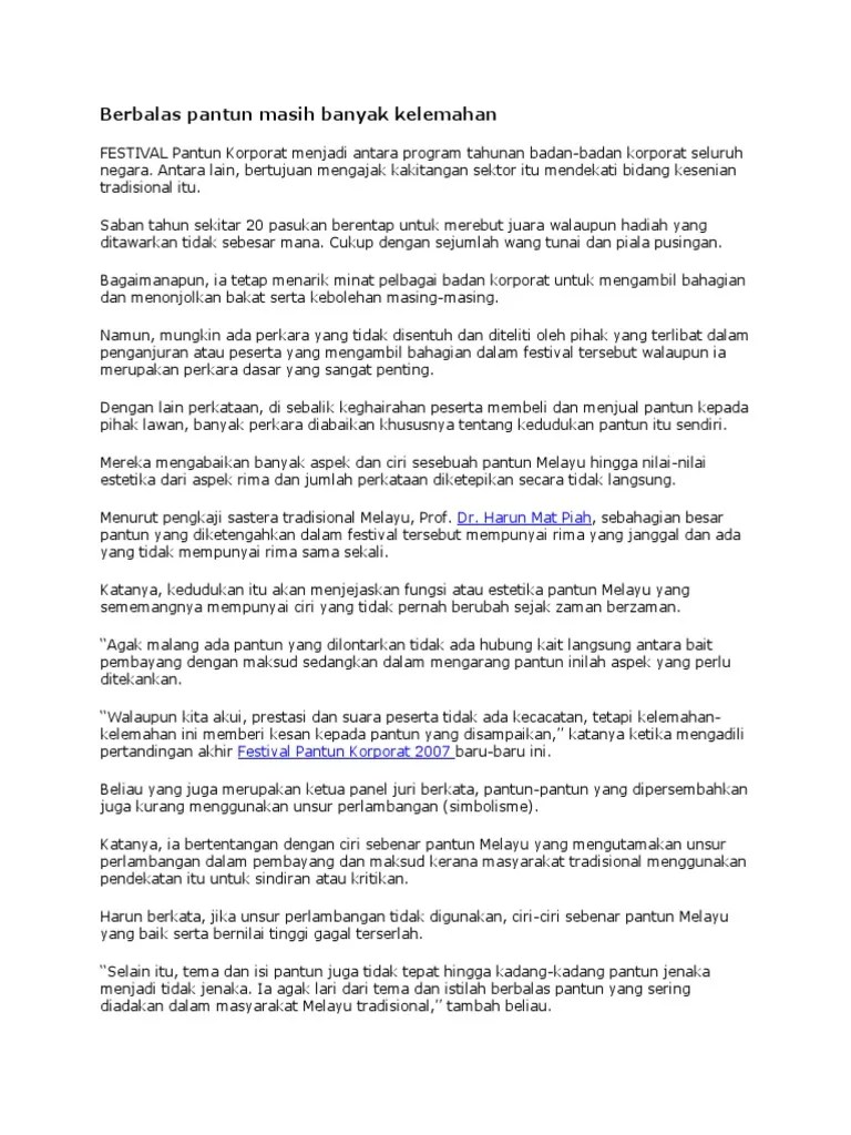 Contoh Pantun Nasib Atau Dagang – Beinyu.com