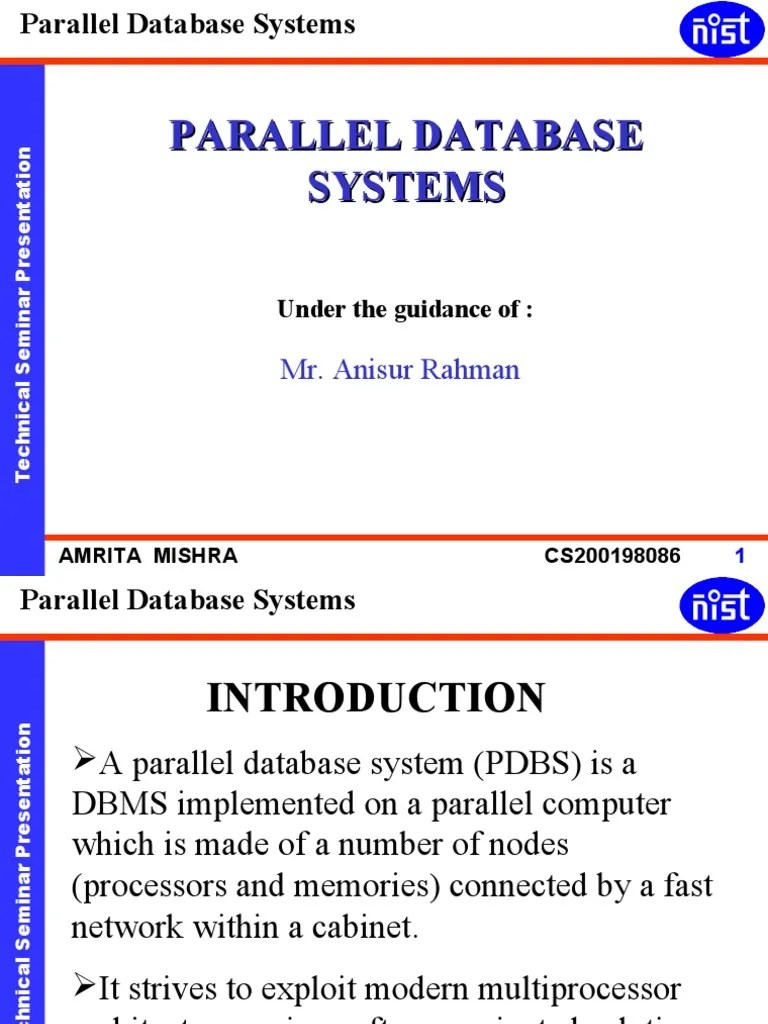 Parallel Database Systems | PDF | Parallel Computing | Databases