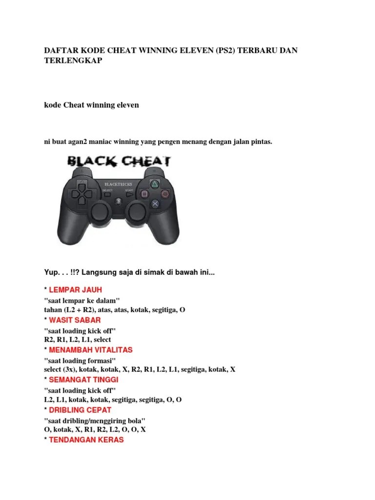 Kode Cheat Game Winning Eleven Untuk Ps2 Lengkap Game My Id 