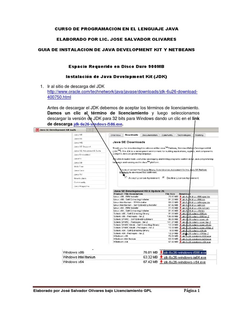 Guia De Instalacion De JDK Y Netbeans | PDF | Java (lenguaje De ...