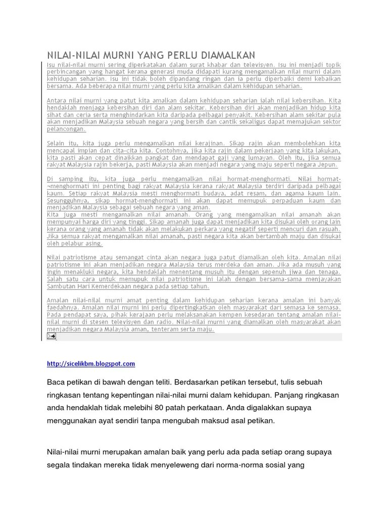 Pdf Analisis Nilai Murni Dalam Seteguh Karang Cute766