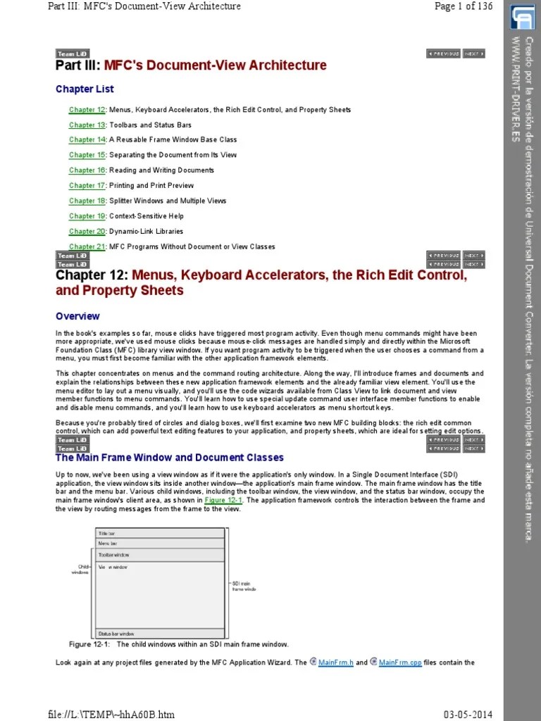 7 - Part III MFC's Document-View Architecture | PDF | Keyboard Shortcut ...