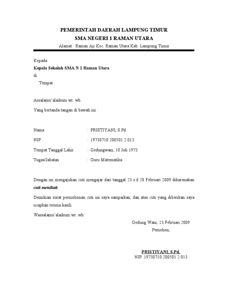 Untuk mengunduh file gunakan tombol download yang doc surat izin menikah dan cuti menikah dhanur dwi jatmiko. Contoh Surat Izin Cuti Menikah Karyawan Pabrik