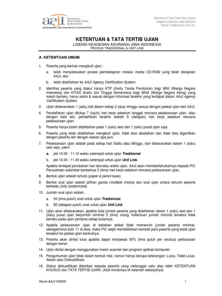 Modul produk asuransi jiwa tradisional. Soal Ujian Aaji 2019 Terbaru Beinyu Com