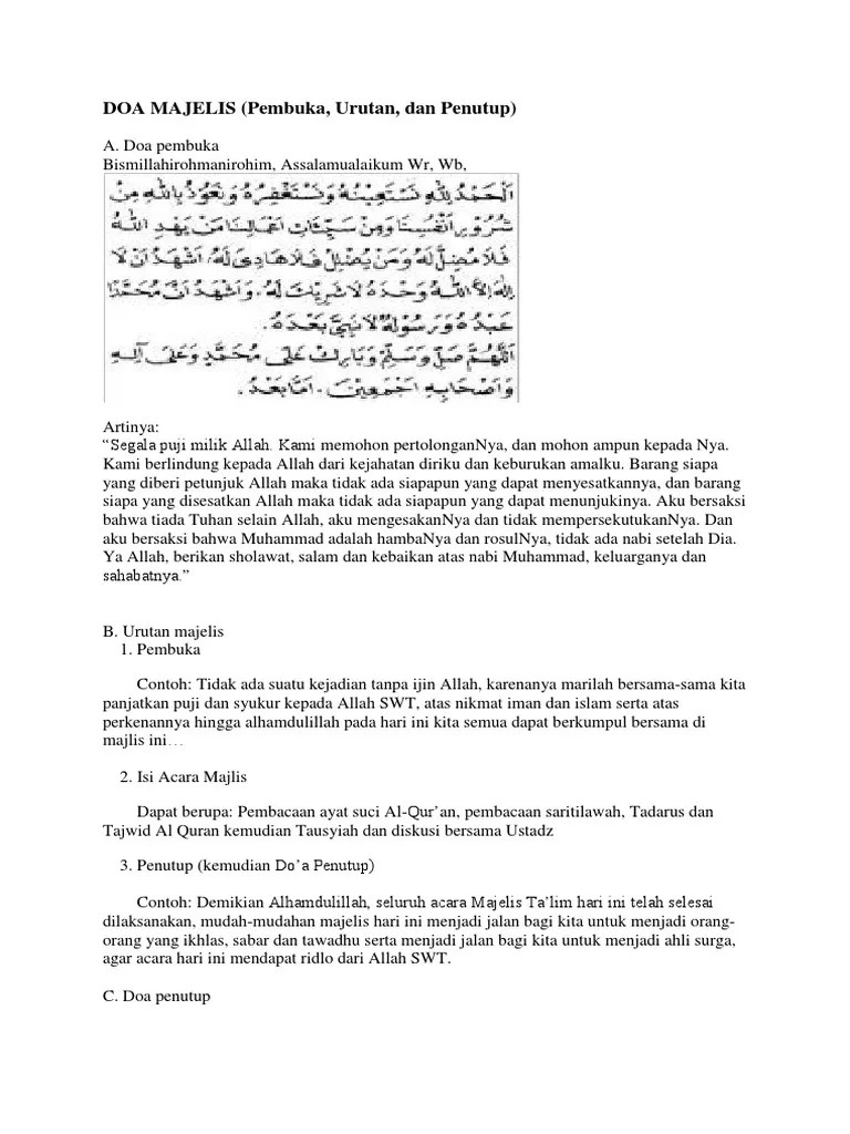 Doa Majelis | PDF