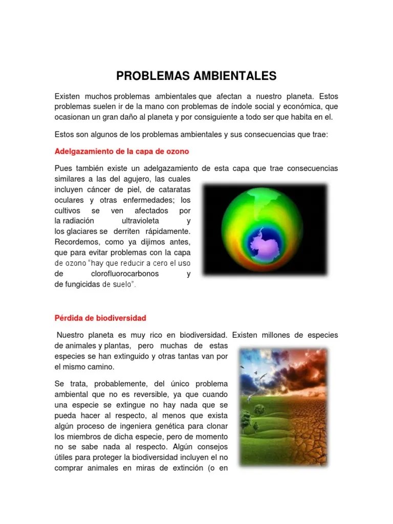 Problemas Ambientales | PDF | Tierra | Calentamiento Global
