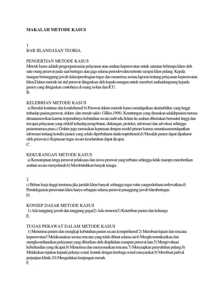 Makalah Metode Kasus 2 | PDF