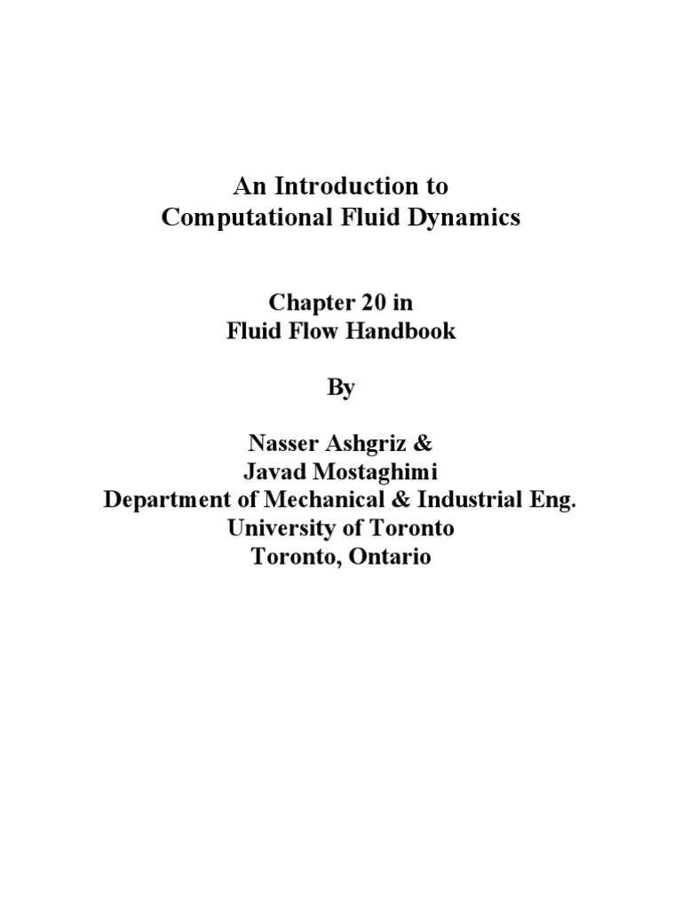 An Introduction To Computational Fluid Dynamics | PDF