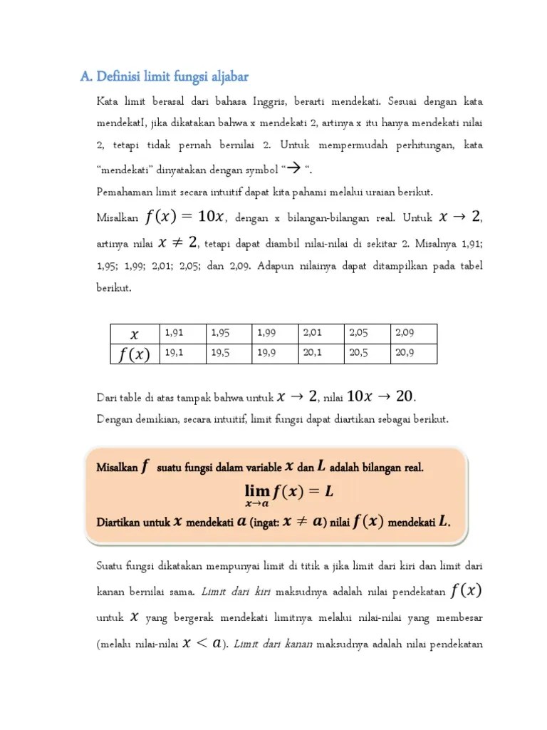 Materi Limit Fungsi Trigonometri Rumus Contoh Soal Dan Pembahasan 