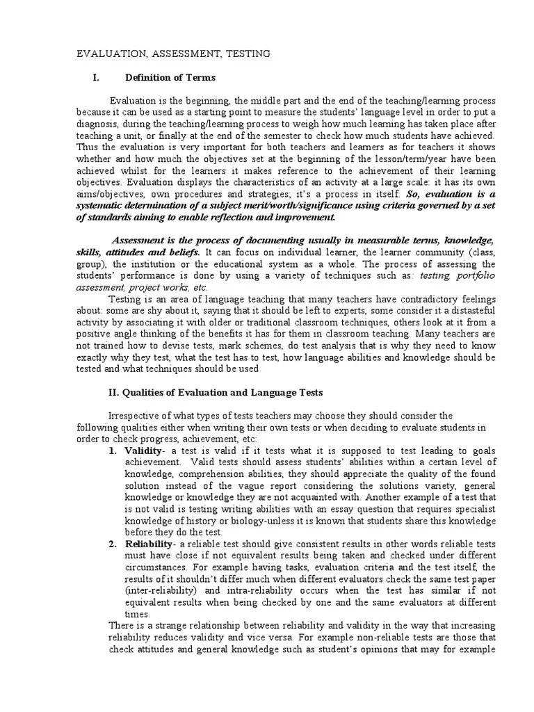 EVALUATION And Testing2014 | PDF | Educational Assessment | Evaluation
