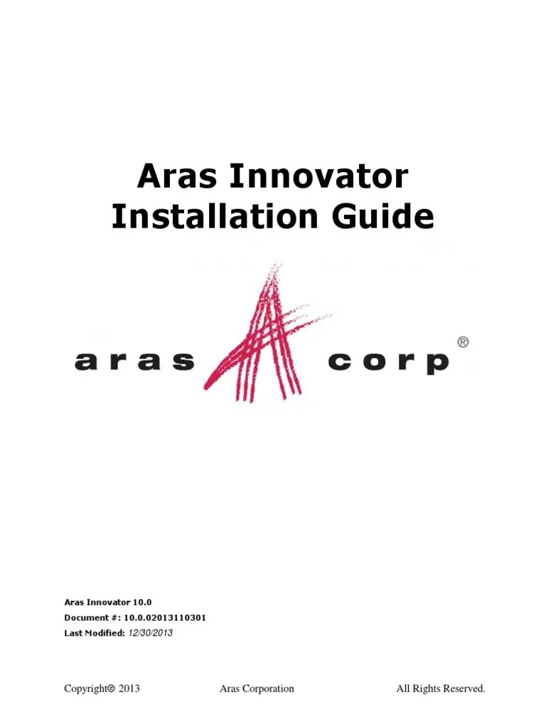 Aras Innovator 10.0 - Installation Guide | PDF | Web Server | Internet ...