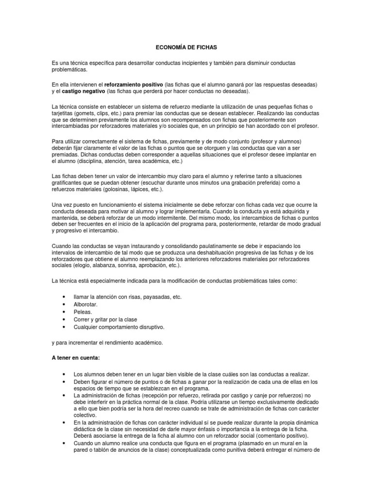 Economía De Fichas | PDF | Comportamiento | Acción (filosofía)
