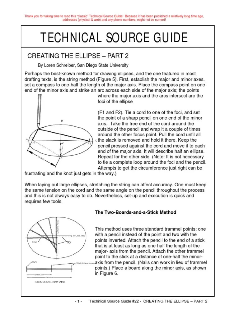 How To Draw Ellipse | PDF | Ellipse | Geometric Shapes