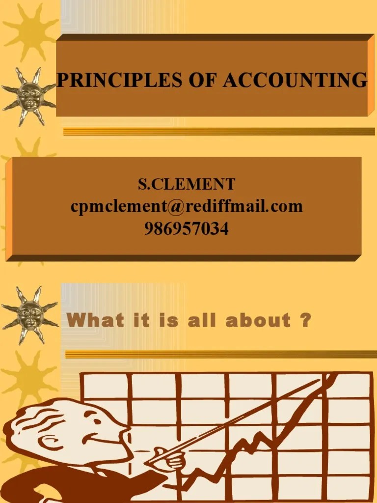 Principles Of Accounting | PDF | Debits And Credits | Deferral