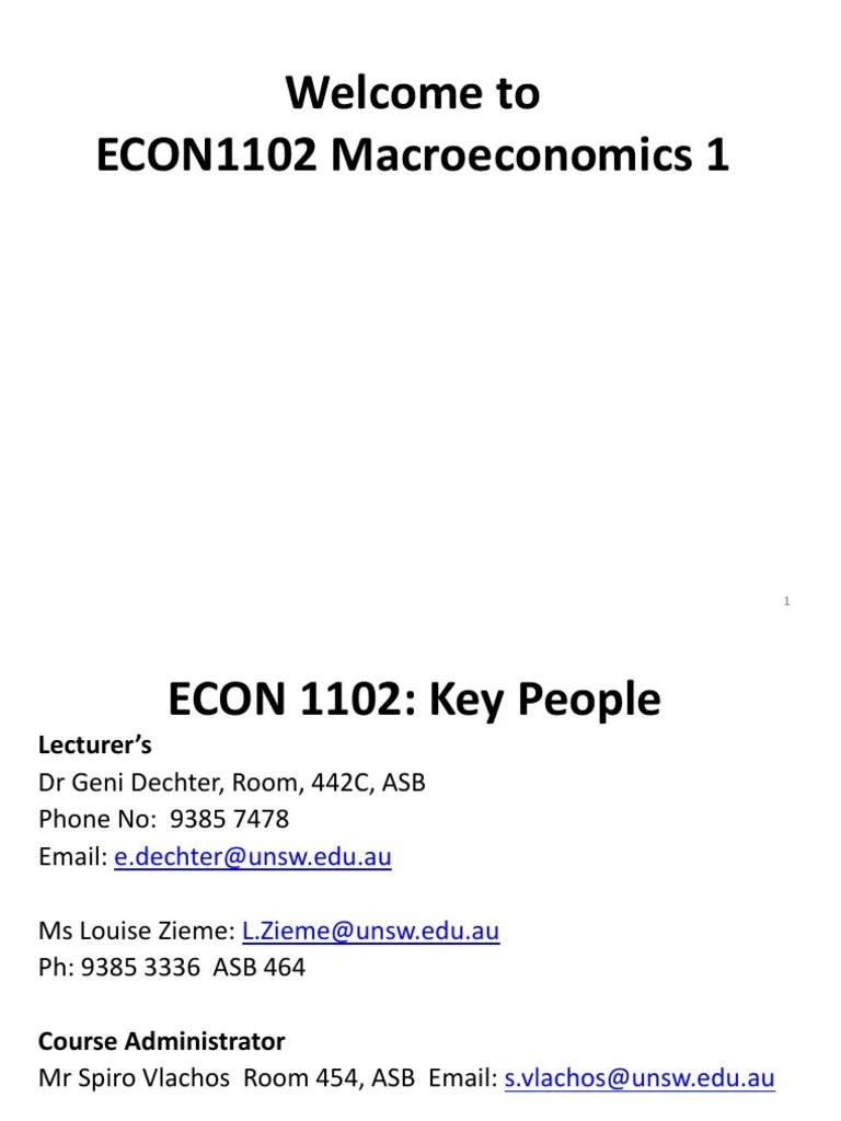 Econ1102 Week 1 | PDF | Gross Domestic Product | Government Budget Balance