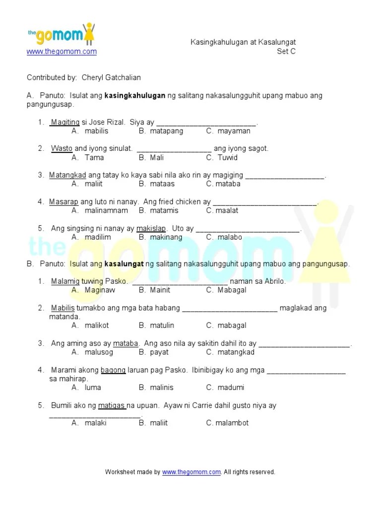 85 pdf uri pangungusap worksheet grade 1 printable hd