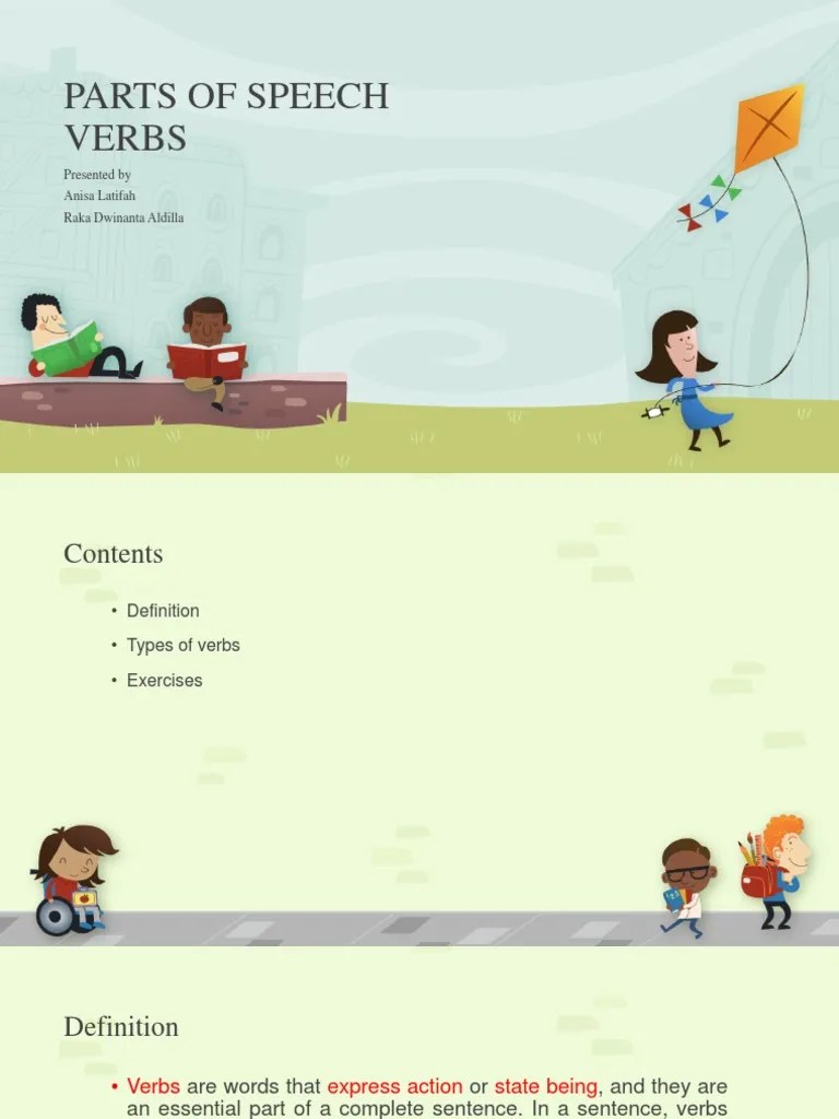 Parts Of Speech Verbs | PDF | Verb | Object (Grammar)