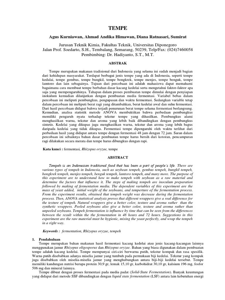 Jurnal Tempe Format Baru 5 | PDF