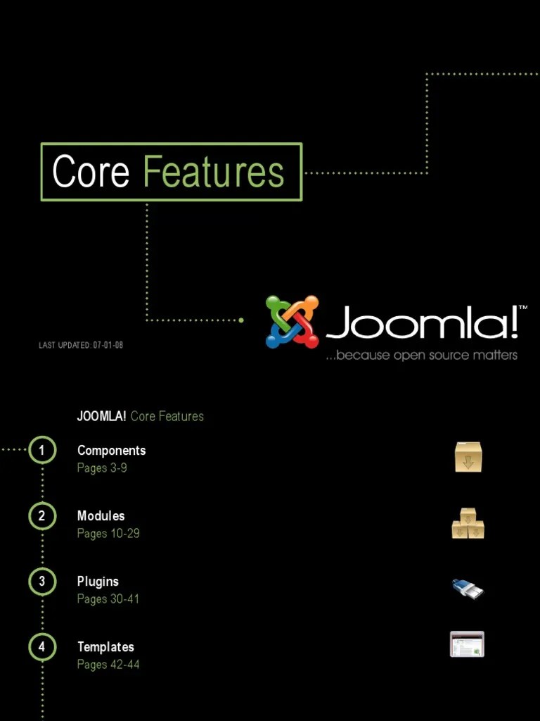 Joomla! V 1.5 Core Features | PDF | Joomla | Websites
