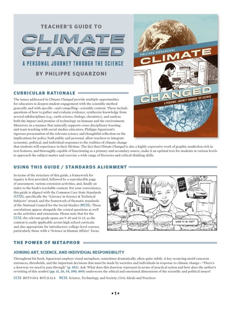 Teacher's Guide To Climate Changed | PDF | Global Warming | Greenhouse Gas